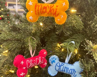 customizable pet dog ornament felt