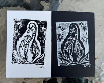stampe originali in linoleografia di ktppaintss 4x6