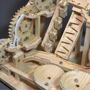 3-stage Wooden Marble Machine DIY Kit: Mechanical Puzzle - Etsy