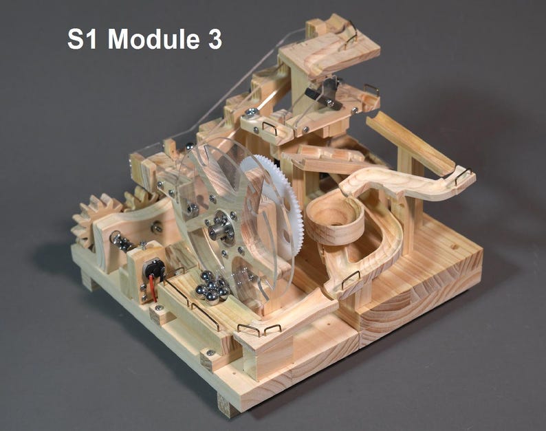 Wooden Marble Run: 3D Stair Mechanism Puzzle DIY Kit - Etsy