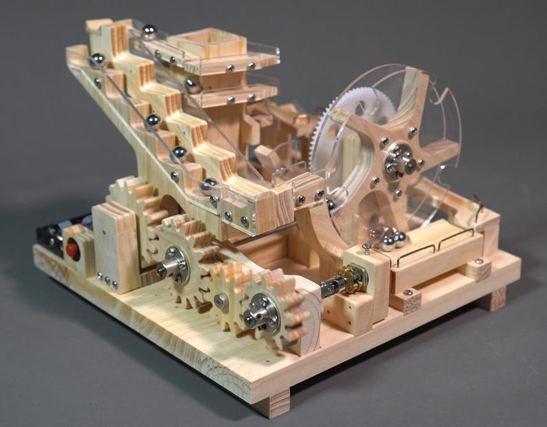 Wooden Marble Run: 3D Stair Mechanism Puzzle DIY Kit - Etsy