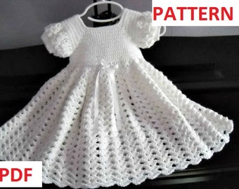 Crochet Pattern: Infant Baptism, Blessing, Christening Dress Gown Instant Download GC107