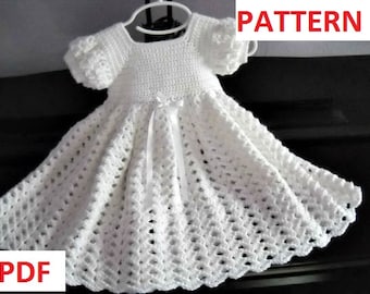 Crochet Pattern: Infant Baptism, Blessing, Christening Dress Gown Instant Download GC107