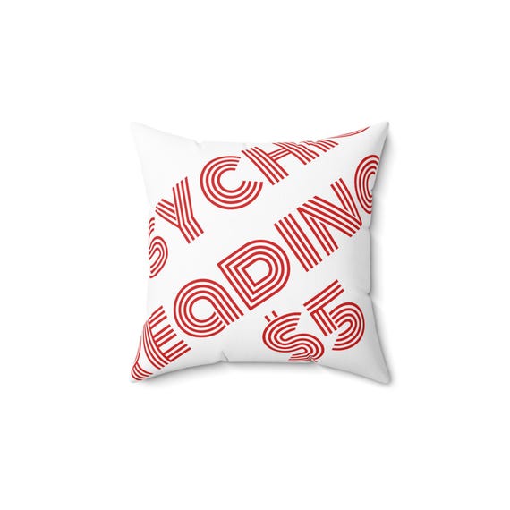 Psychic Readings Pillow, Neon Tarot 80s David Bowie Inspired Psychic Decor