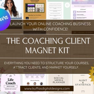 Coaching Client Magnet Kit: Editable Canva Templates (Digital Download)