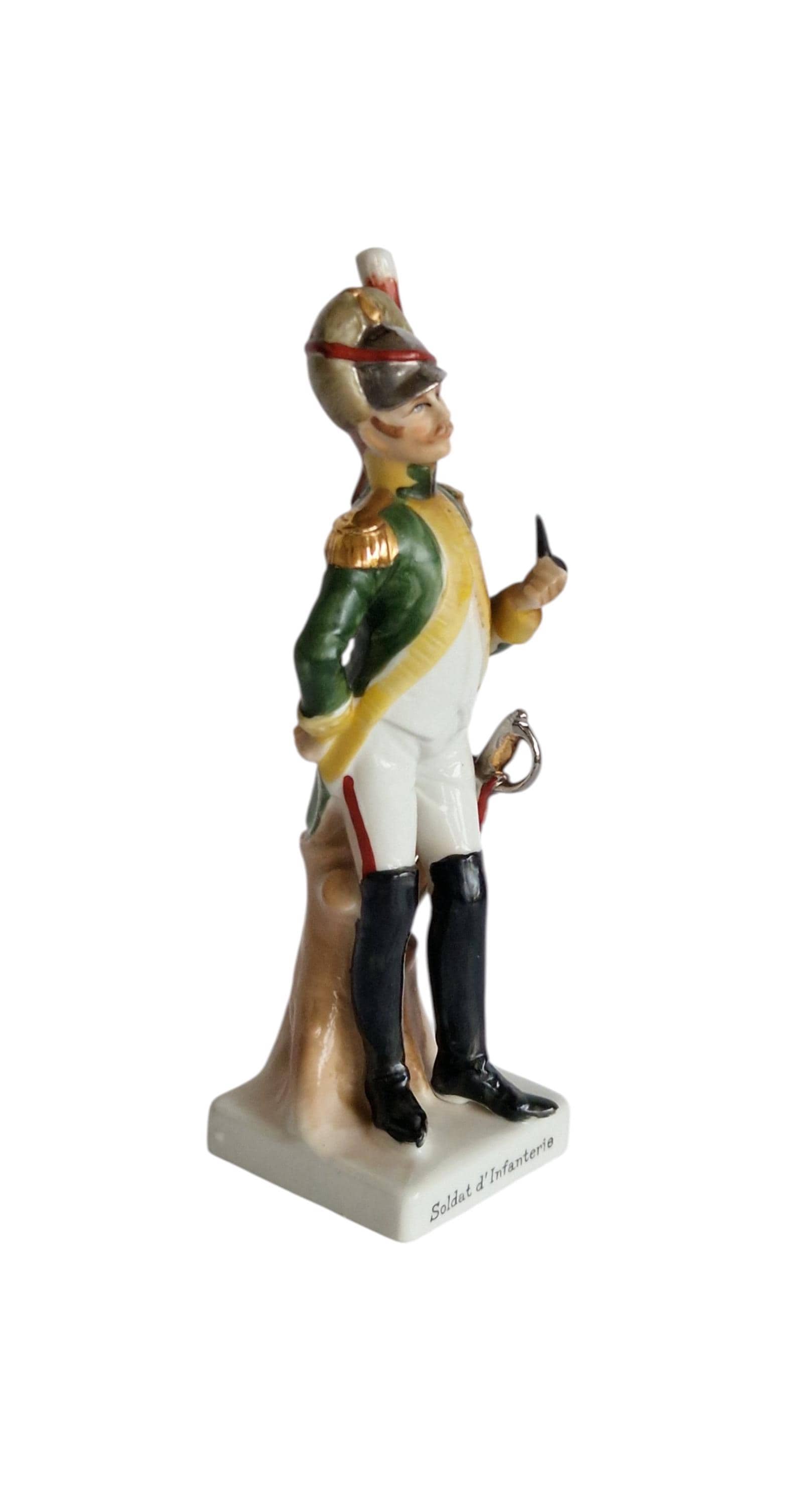 ナポレオンと兵士　フェーブ　美品　ヴィンテージ　フランス　陶器　ミニチュア　歴史 ナポレオンと兵士 フェーブ 美品 ヴィンテージ フランス 陶器