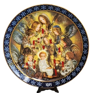 Verzamelbord VTG 1985 Die Nachtwache der Angel Duits porselein Konigszelt Bayern Limited Edition 9,5 inch bord met doos COA-brochure