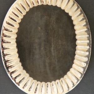 Vintage Crown Devon Fieldings Silverine Trivet Art Deco Ceramic Pot Stand Stoke England Tea Set Stand 1920s Black Silverware