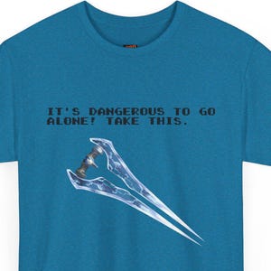 Funny Gamer Tee: Dangerous Sword Unisex Cotton Shirt