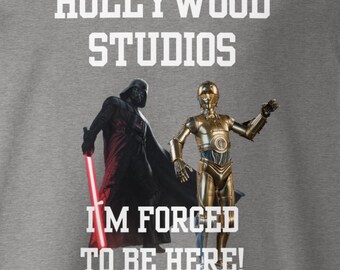 Funny Star Wars Vacation Shirt Design: "I'm Forced To Be Here" PNG (Digital Download)