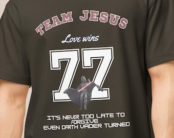 Team Jesus 77 PNG | Love Wins Christian Design | Faith Over Darkness