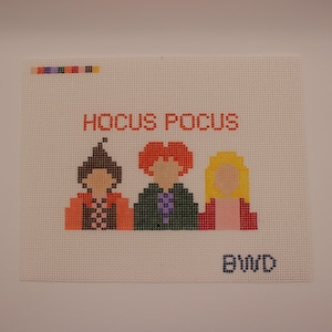 Hocus Pocus Needlepoint Canvas | Sanderson Sisters, Halloween Stitch (4x6")