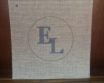 Custom Monogram Needlepoint Canvas – Hand Painted 13 Mesh, DIY Ornament