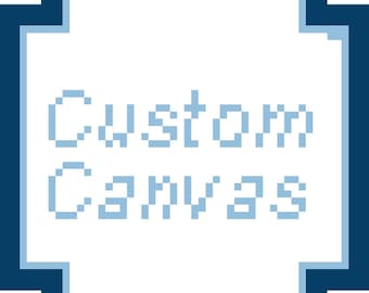 Op maat gemaakt handgeschilderd borduurcanvas | 13 of 18 mesh | Gepersonaliseerd ontwerp | Bericht voor offerte