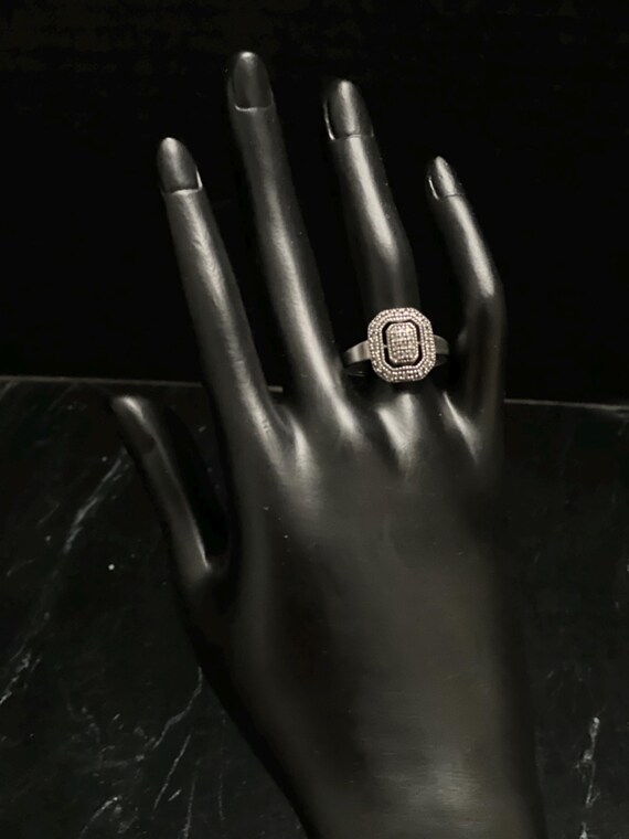 Affinity Diamond Halo Ring: 925 Sterling Silver S… - image 2