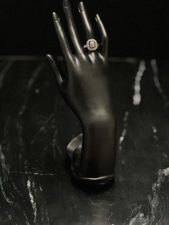 Affinity Diamond Halo Ring: 925 Sterling Silver S… - image 3