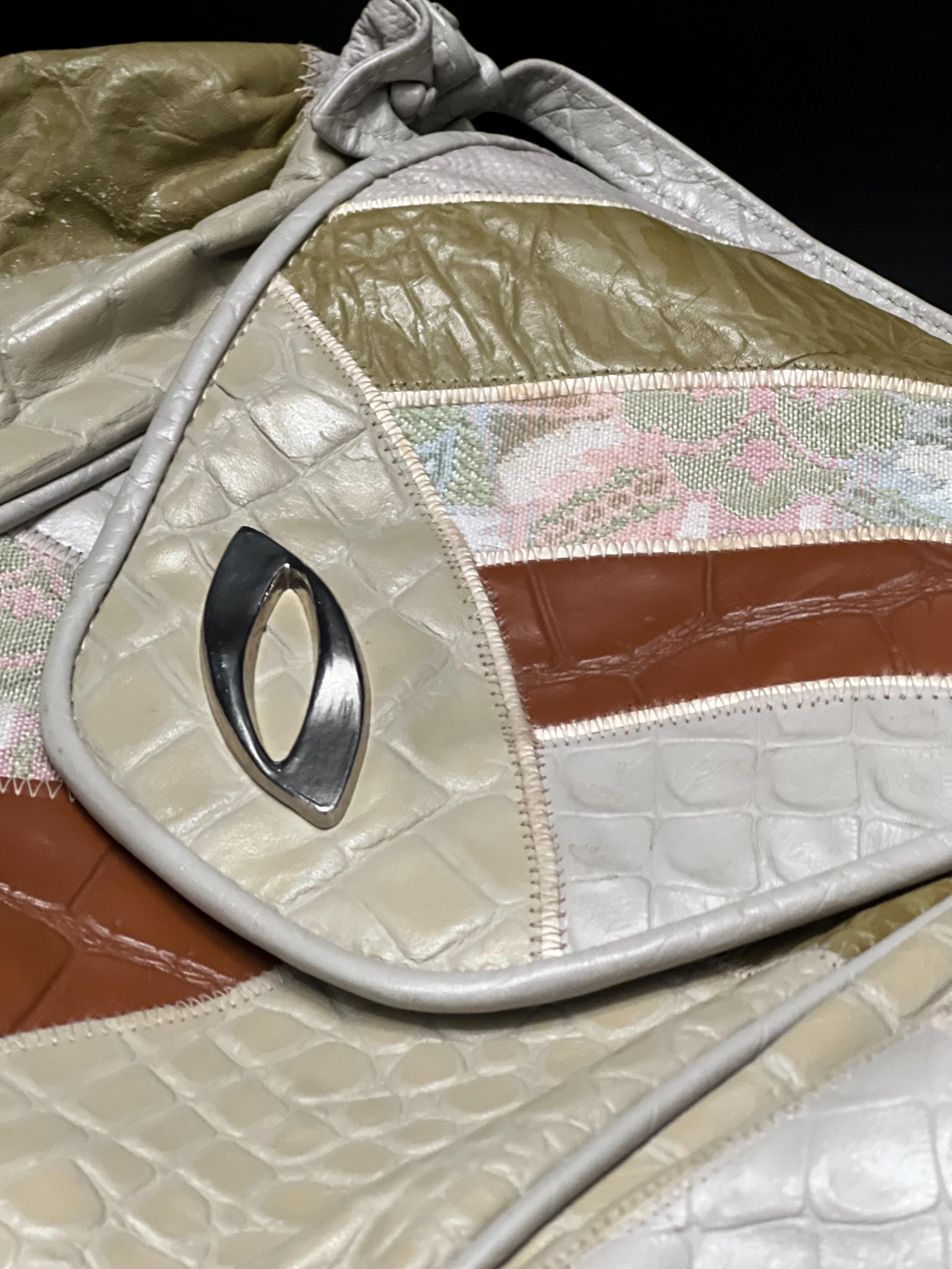 Vintage Fifth Avenue Quilted Patchwork Leather Shoulder Bag  display picture 1