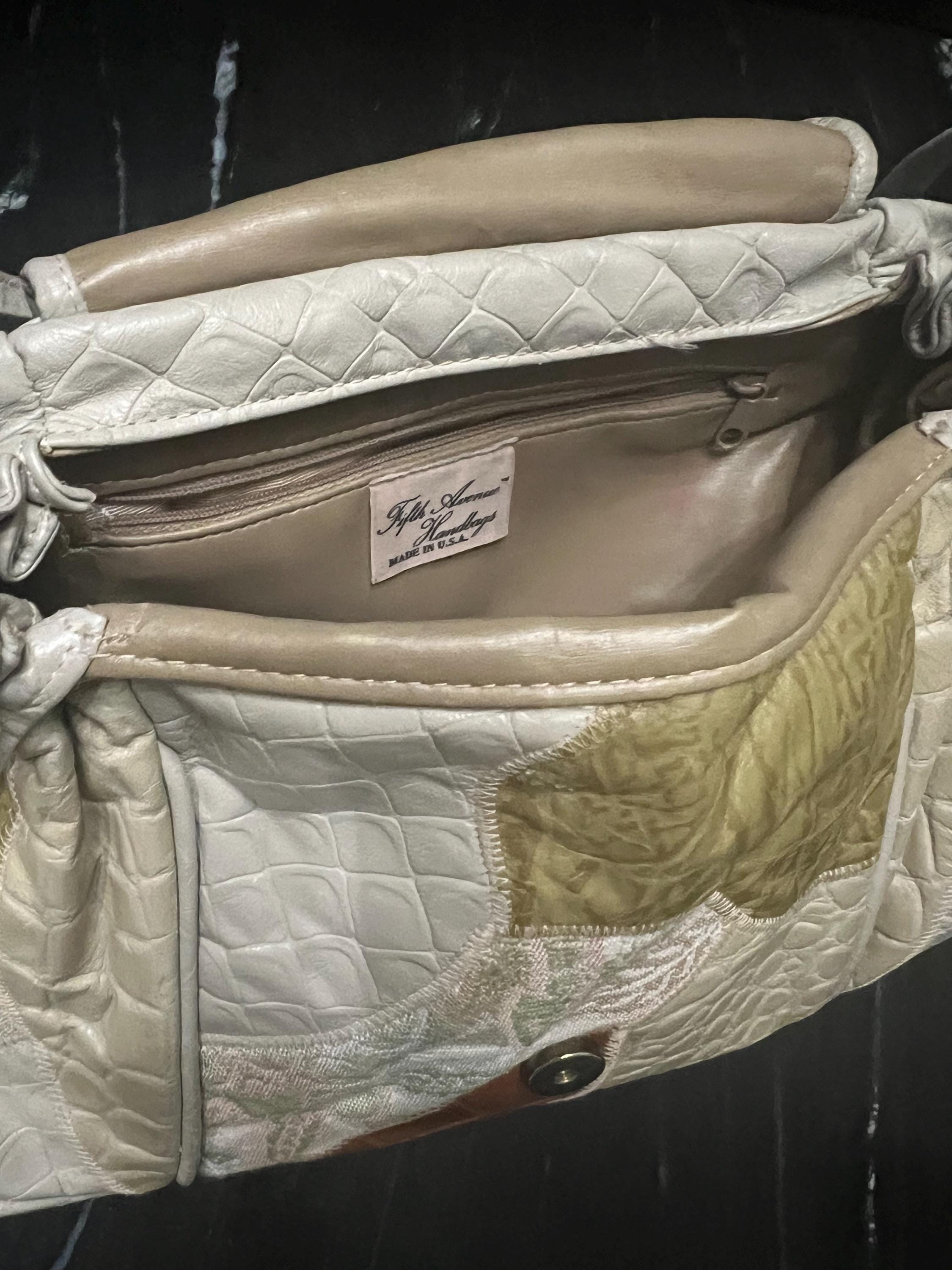 Vintage Fifth Avenue Quilted Patchwork Leather Shoulder Bag  display picture 1
