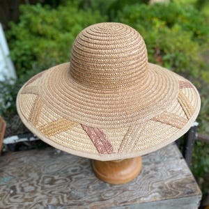 Vintage Liz Claiborne Straw Sun Hat Italy - Etsy