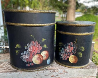 x3 Whitney Vintage Personal Storage Boxes Vintage Floral Hat Boxes Cottage Decor 2 Whitney Personal Storage Boxes Vintage Floral Hat Boxes  main image 3