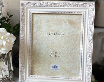 Vintage wood 8x10 picture frames brown white gold French country tradition decor