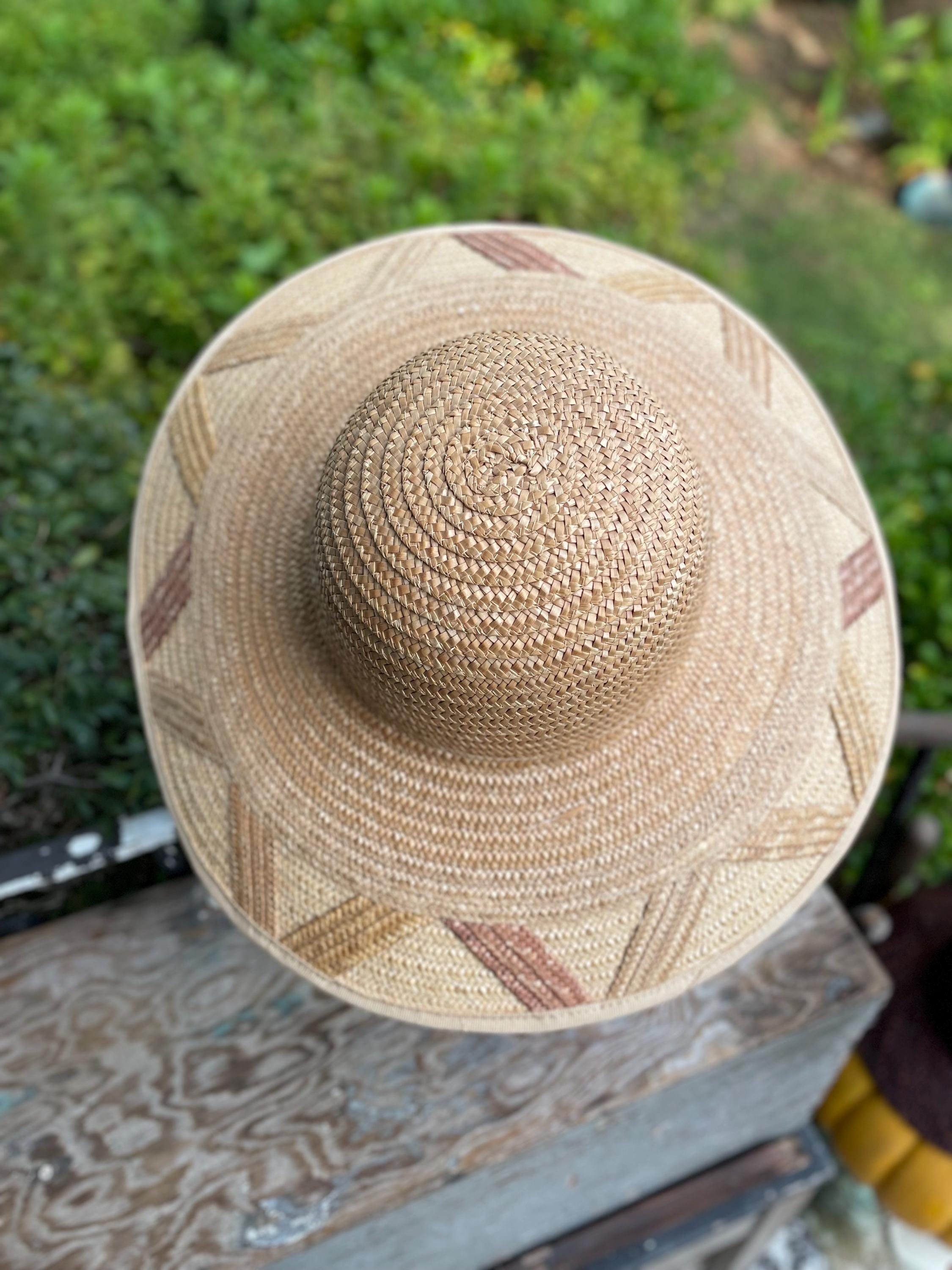 Vintage Liz Claiborne Straw Sun Hat Italy - Etsy display picture 2