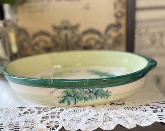 Williams Sonoma Keramik botanische Auflaufform Küchenkräuter