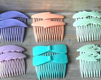 Vintage 80’s Peach Hair Combs s-l400.jpg main image 2