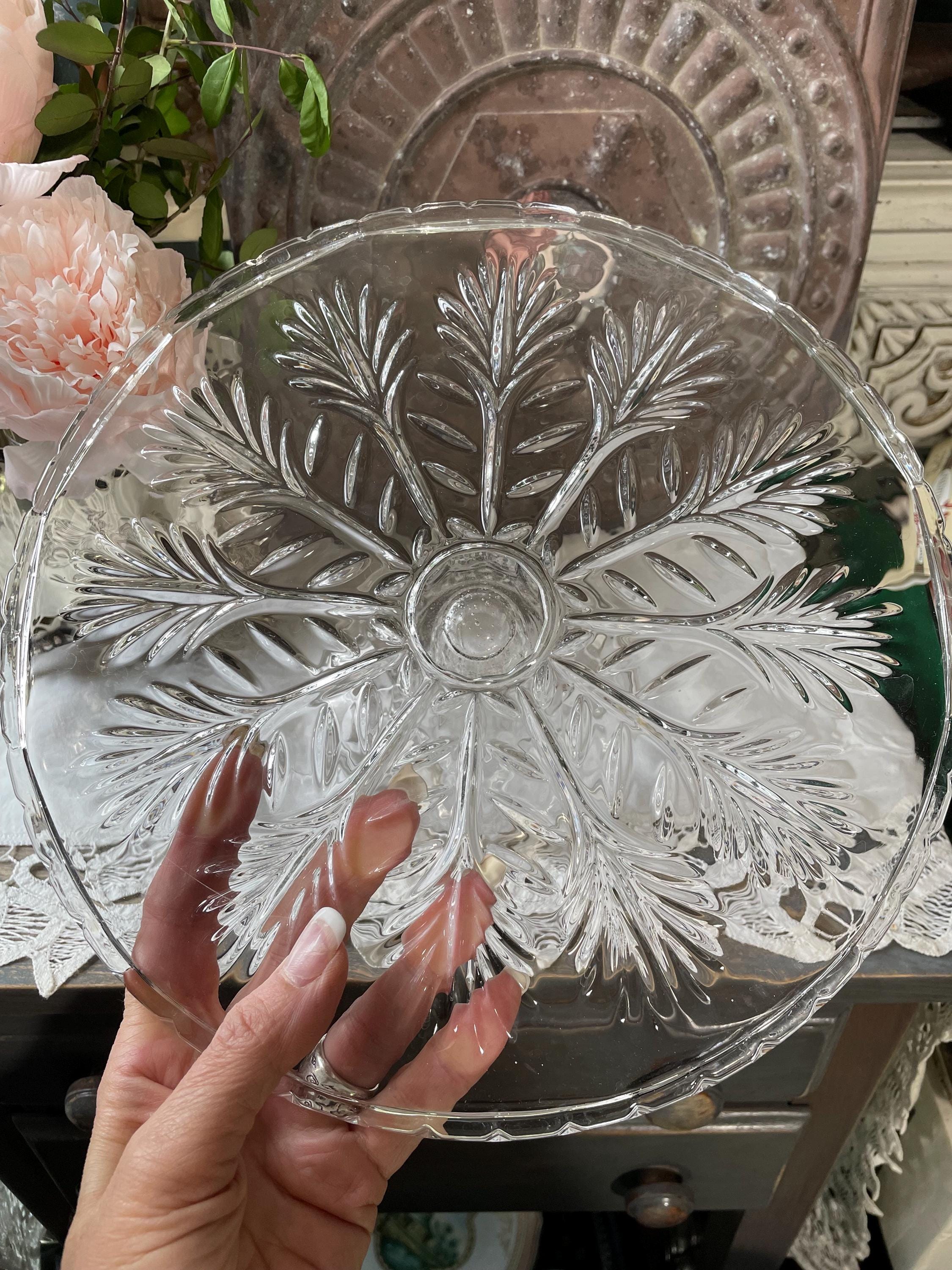 Crystal cake stand and cover - Etsy 日本