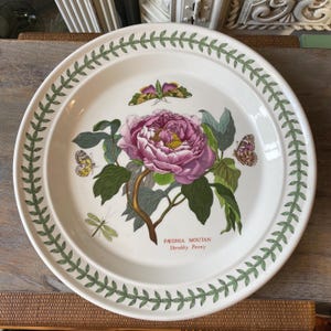 Vintage Portmeirion Pfingstrose Botanischer Garten Keramik Speiseteller