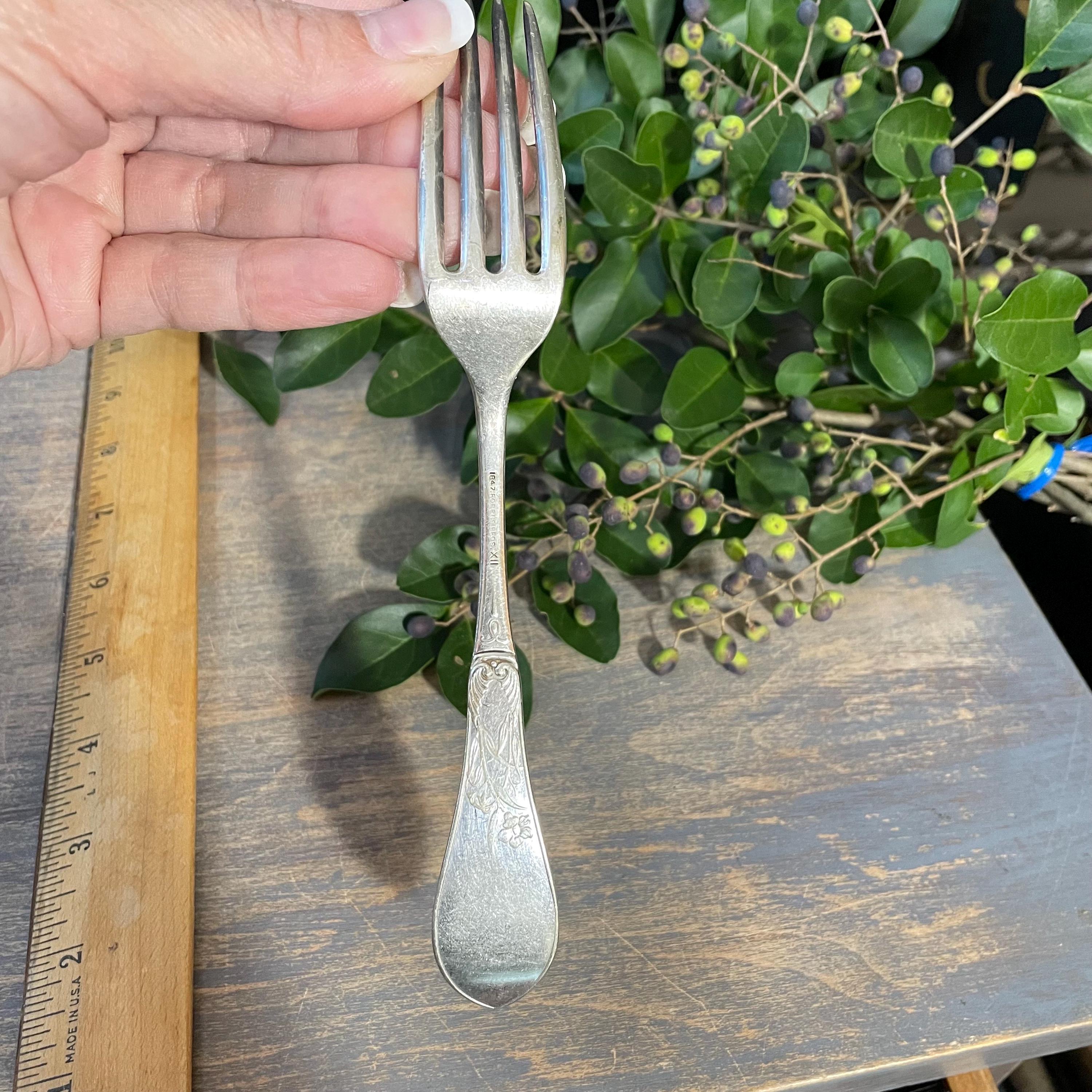 Antique 1874 Rogers Bros. XII Lily Silverplate Dinner Fork