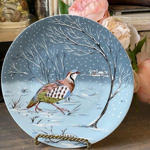 Haviland Limoges A partridge in a pear tree 12 days of Christmas Plate #1 France