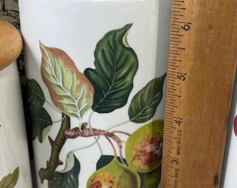 Portmeirion Pomona The Goddess of Fruit vintage ceramic canisters England