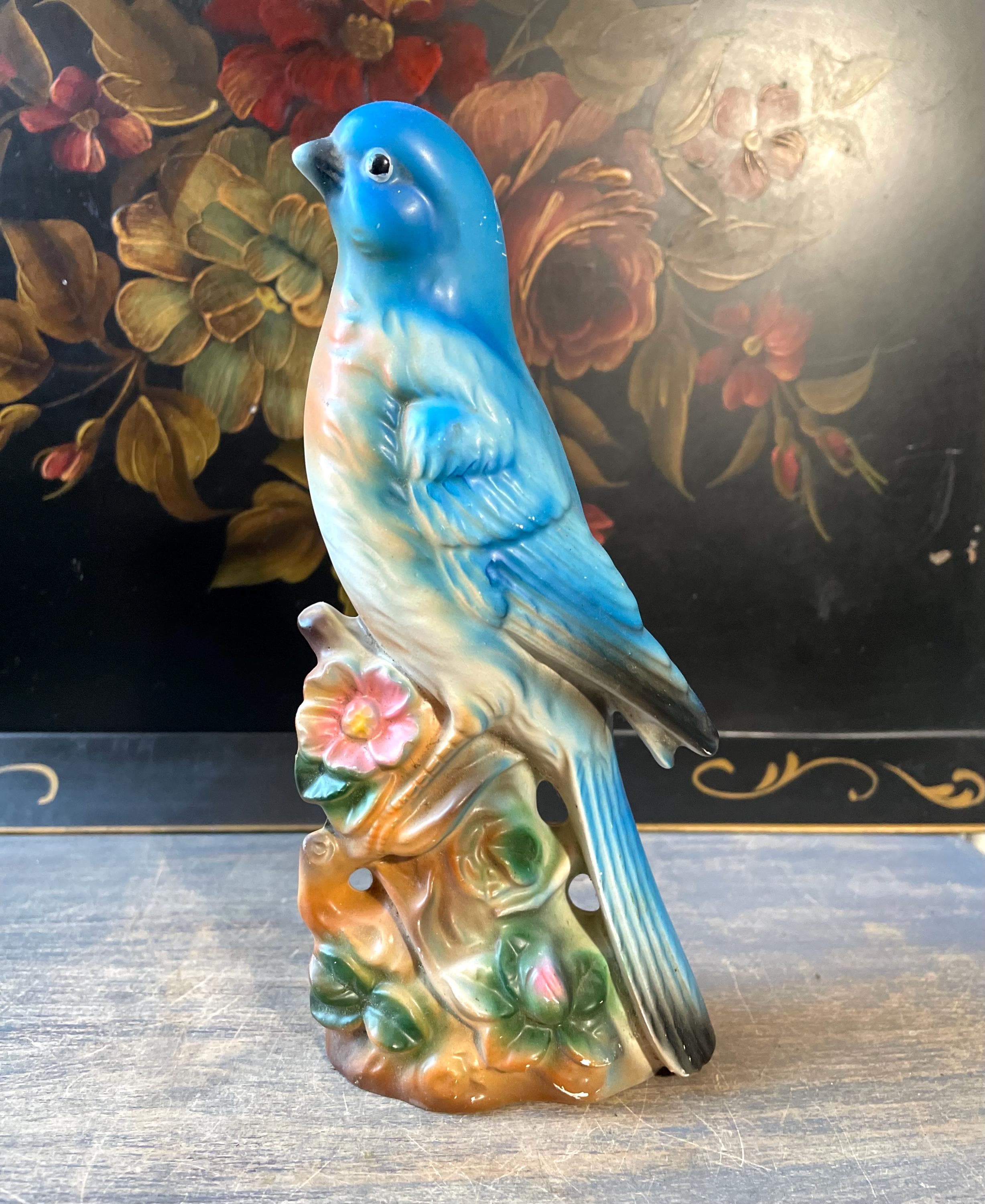 ヴィンテージブルーバード 陶器の置物·͜· ♡ Vintage Ceramic Bluebirds - Etsy Canada