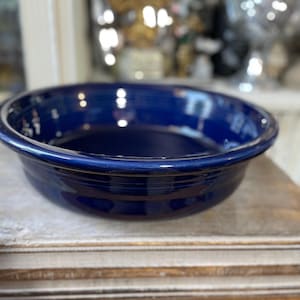 Fiesta dark cobalt blue stoneware serving bowl 10.5” HLC USA