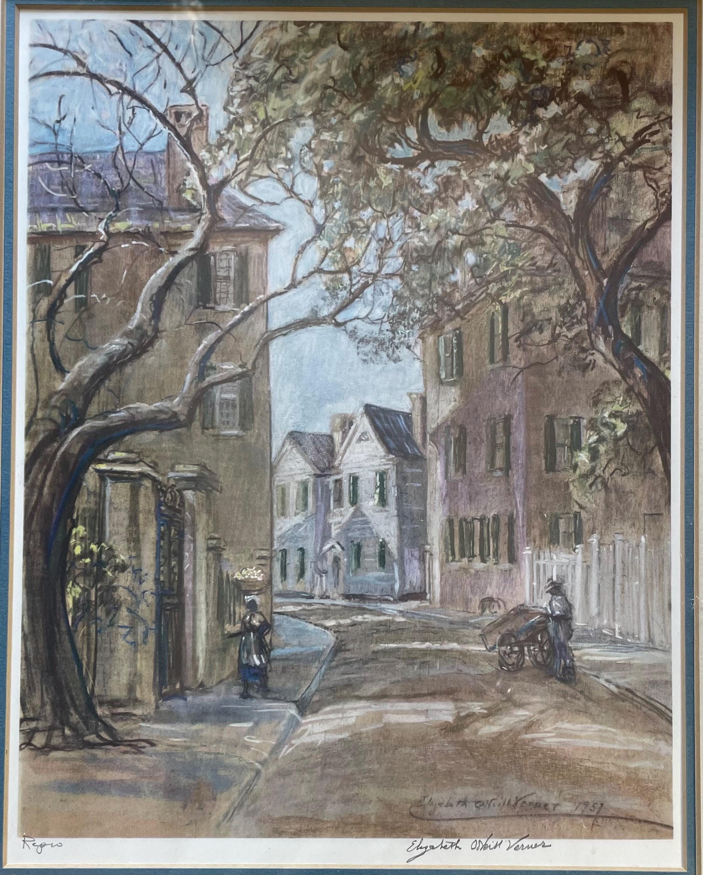 Elizabeth O'neill Verner the Bend at Church Street Signed Art