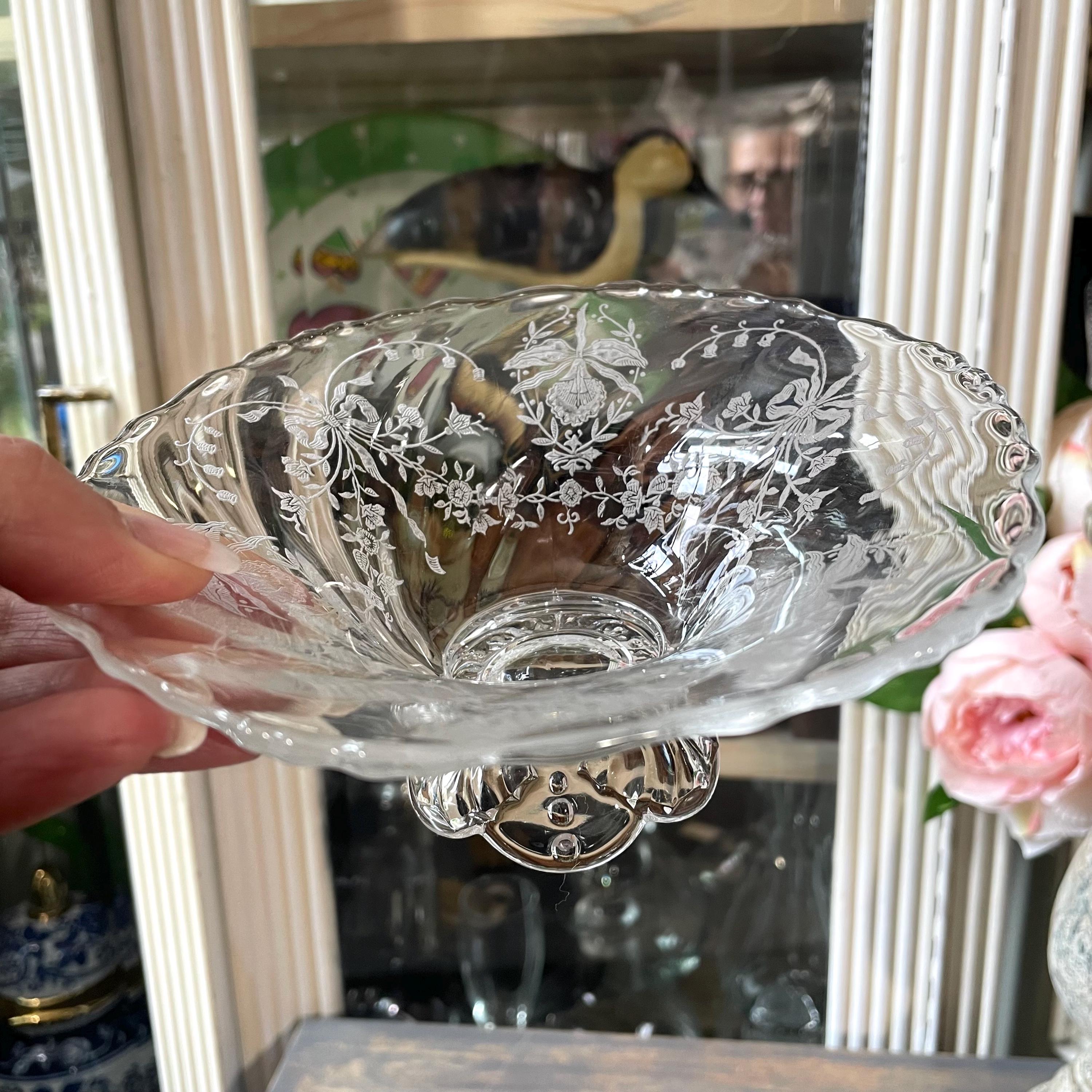 ヘイシー社　Heisey Orchid オーキッド　ボウルとグラス　エレガント Heisey Orchid - Etsy