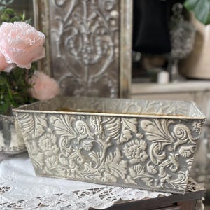 Vintage Blumentopf / Übertopf aus Metall