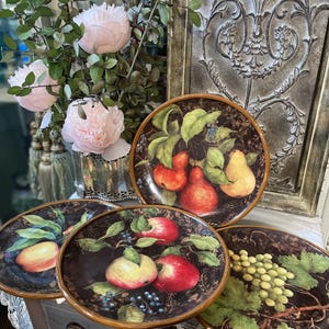 Certified International botanical fruit plate Bowl French Country farmhouse table decor