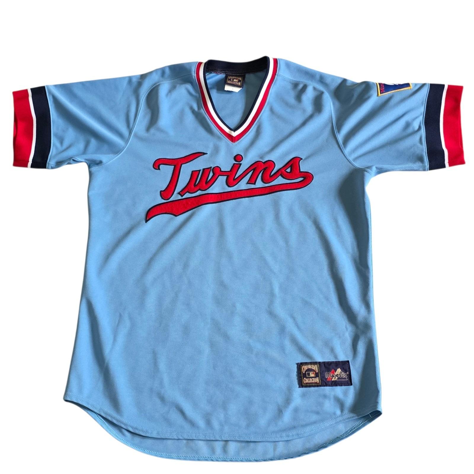 Vtg Minnesota Twins Nike Cooperstown Powder Blue Pullover MLB