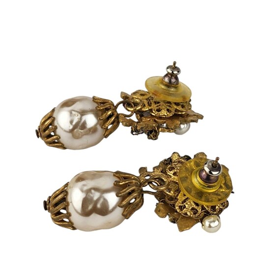 Antique Art Nouveau Unsigned Miriam Haskell Gold … - image 3