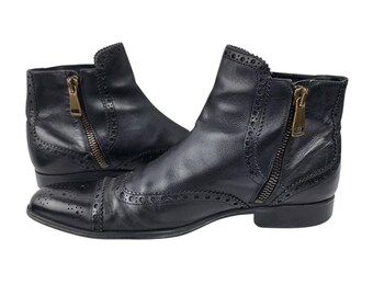 Dolce & Gabbana Black Leather Ankle Chelsea Boots Size 9  display picture 1
