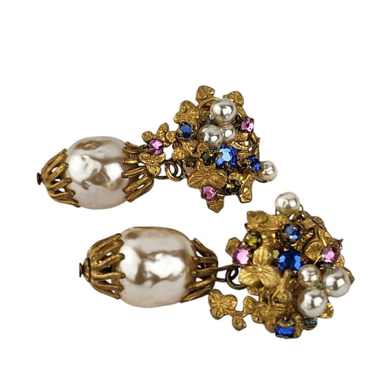 Antique Art Nouveau Unsigned Miriam Haskell Gold … - image 1