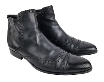 1990s Vintage Black Leather Beatle Boots - David Taylor US  display picture 1