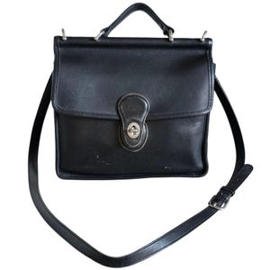 オールドコーチ バッグ VINTAGE COACH 9927 WILLIS Vintage Coach 9927 Willis Dark Brown Leather Crossbody Bag