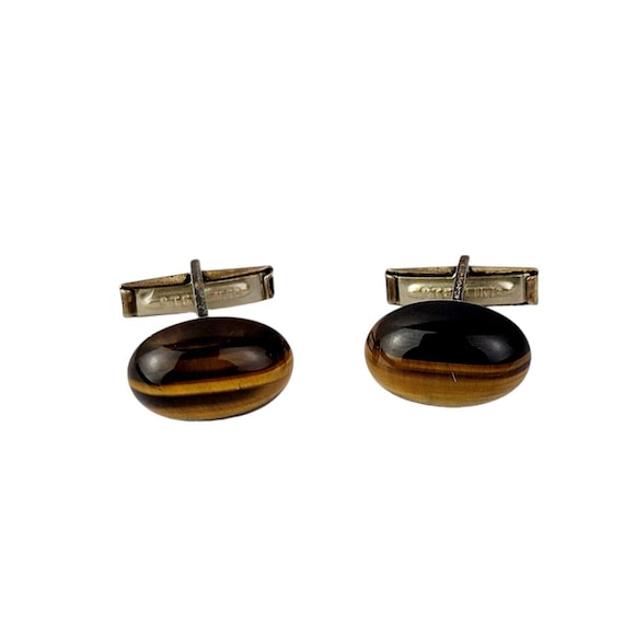 Bague & Boutons De Manchette Konstantino - Oeil De Tigre, Argent Sterling & Or 18k - Occasion