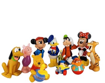 Bundle Disney Characters Toys, Mickey, Goofy, Minnie Mouse, Donald Duck, W548-10