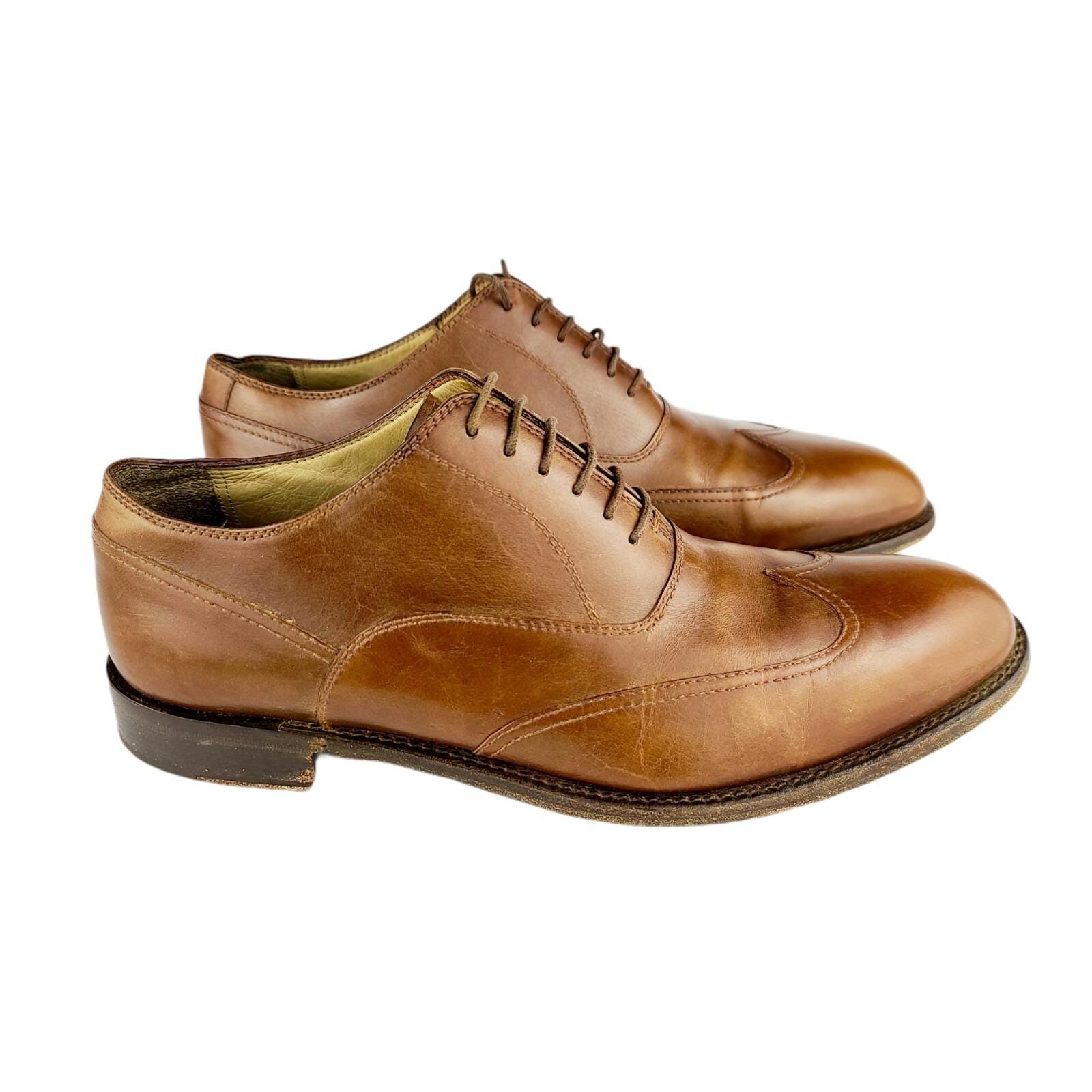 Ermenegildo Zegna Tan Leather Oxfords Shoes - Etsy display picture 1