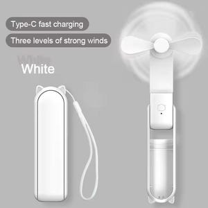 Small portable USB rechargeable fan, foldable cooler