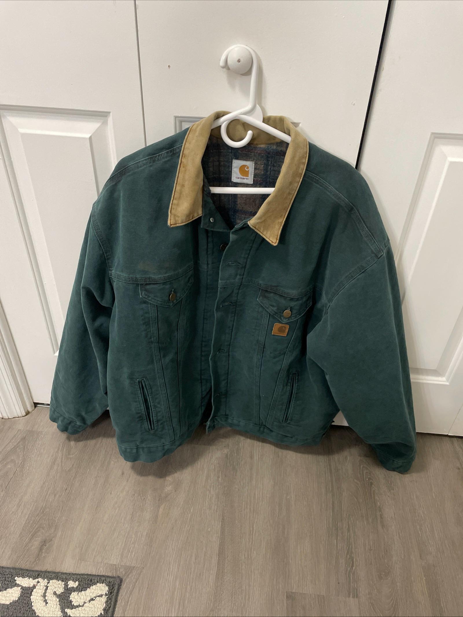 Green carhartt jacket - Etsy Polska